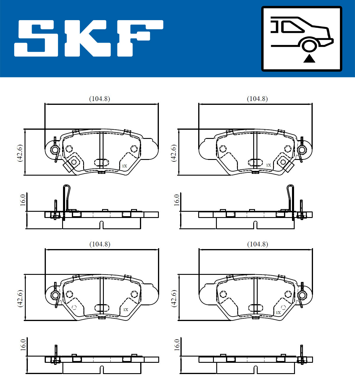 Placute frana SKF VKBP90894A
